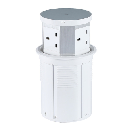 UK popup IP65 white TypeA TypeC wireless charging lifting socket